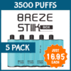 5 PACK MINT ICE – BREZE STIIK BOX – 3500 PUFFS import placeholder for 73827