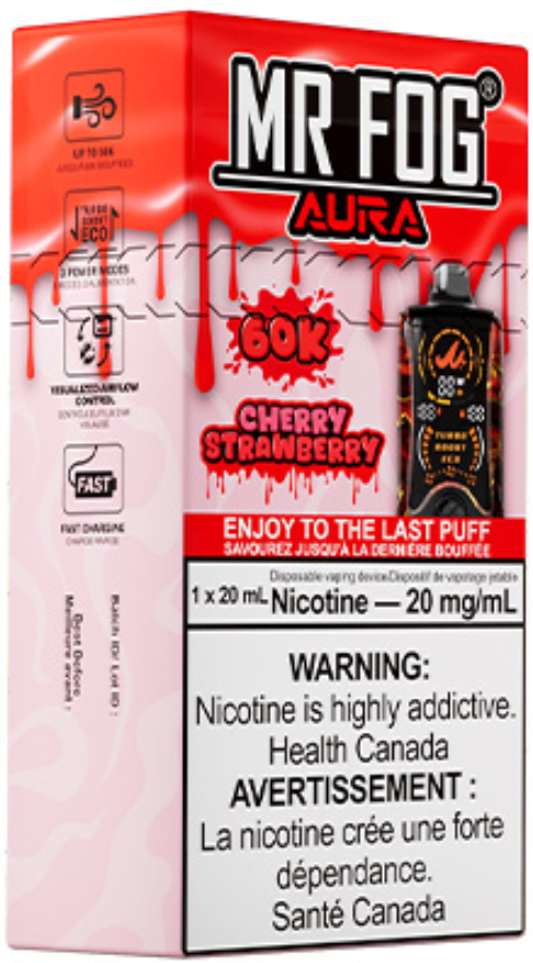mr fog aura 60k disposable vape cherry strawberry mr fog aura 60k disposable vape cherry strawberry