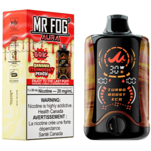 mr fog aura 60k disposable vape banana strawberry peach