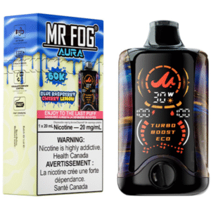 mr fog aura 60k disposable vape blue raspberry cherry lemon
