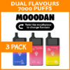 3 PACK – MOOODAN DUAL FLAVOUR – 7000 PUFFS import placeholder for 76932