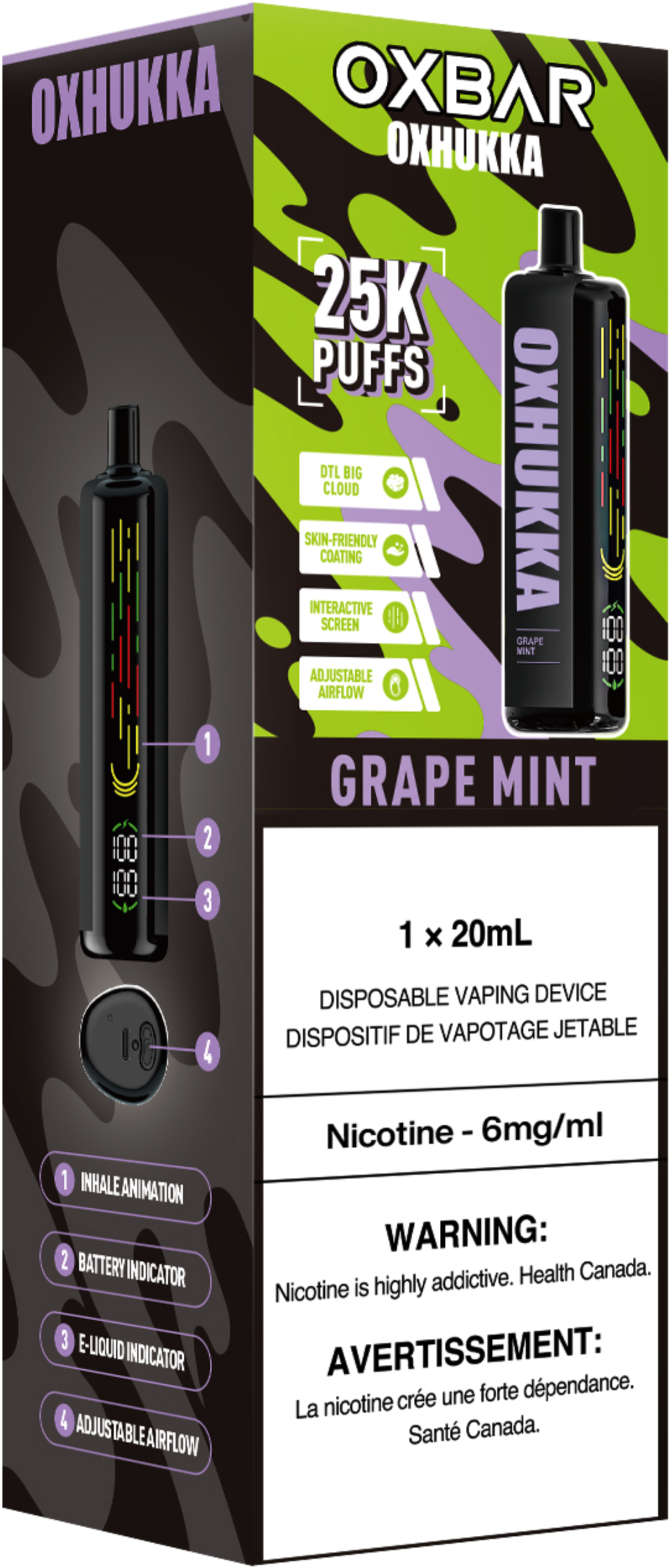 oxbar oxhukka disposable vape grape mint oxbar oxhukka disposable vape grape mint