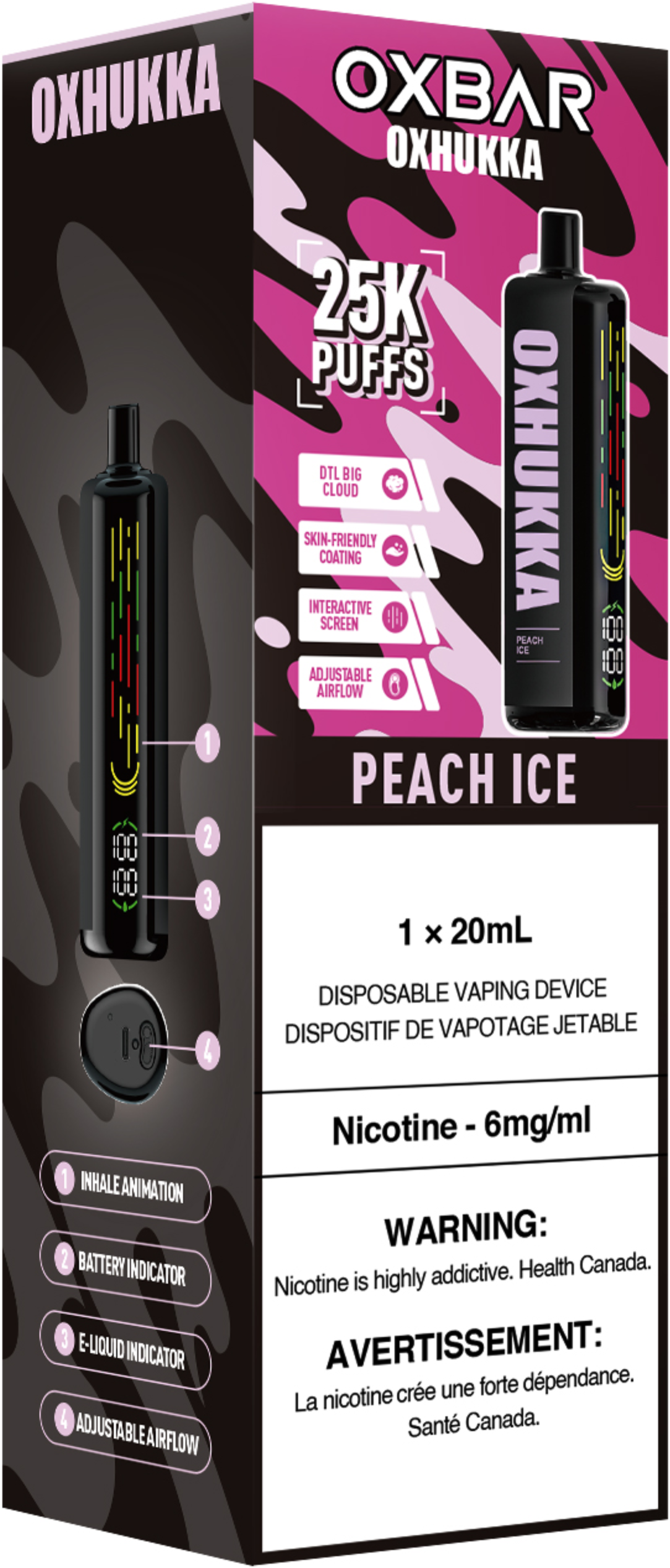 oxbar oxhukka disposable vape peach ice oxbar oxhukka disposable vape peach ice