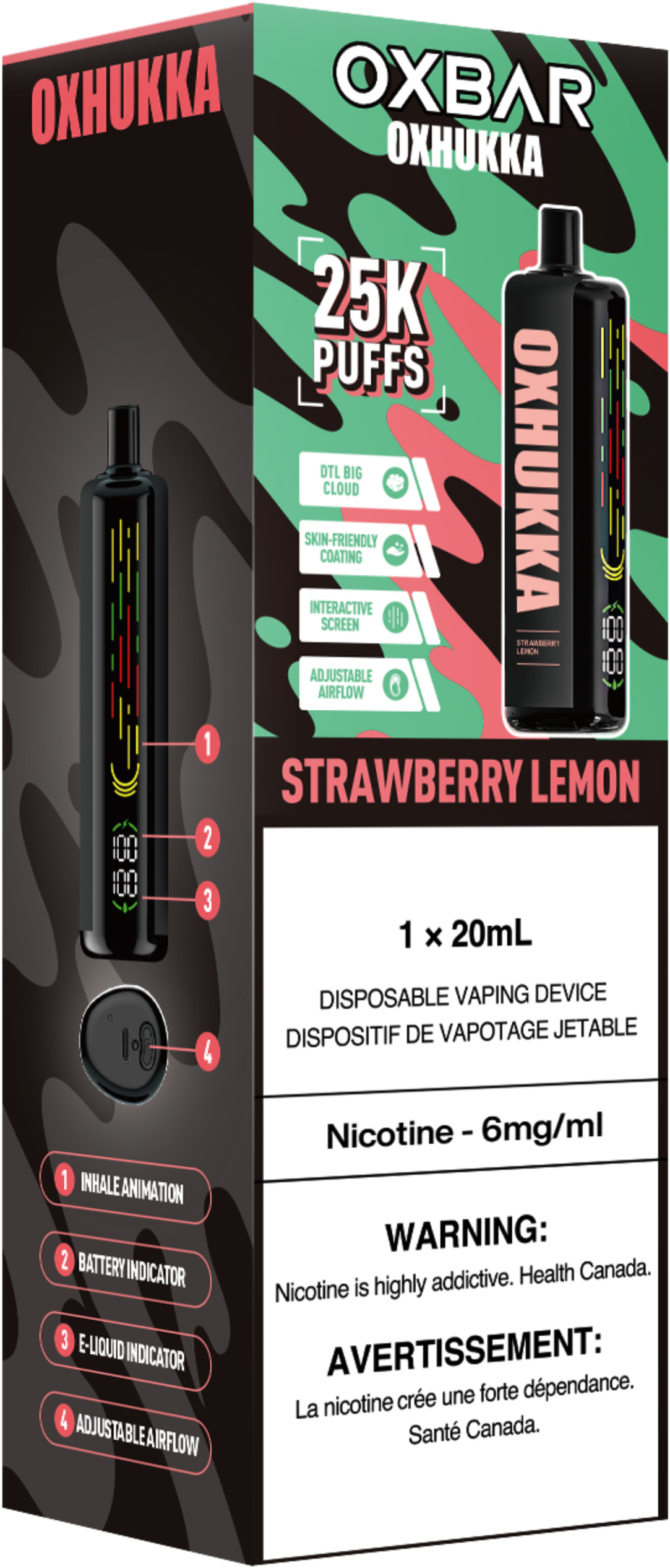 oxbar oxhukka disposable vape strawberry lemon oxbar oxhukka disposable vape strawberry lemon