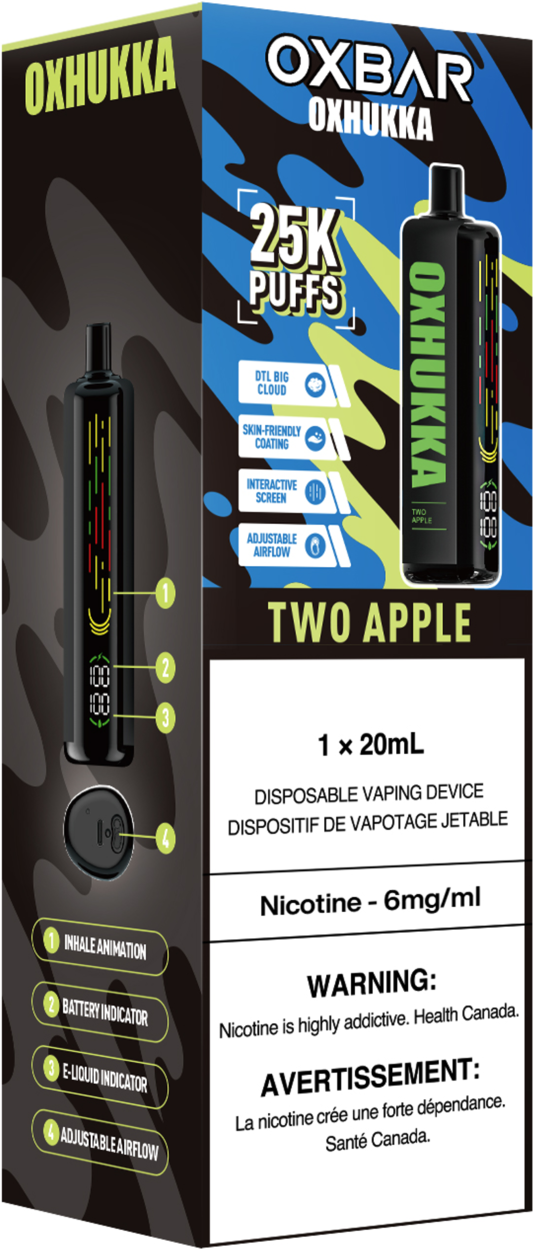 oxbar oxhukka disposable vape two apple oxbar oxhukka disposable vape two apple