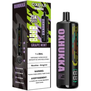 oxbar oxhukka disposable vape grape mint