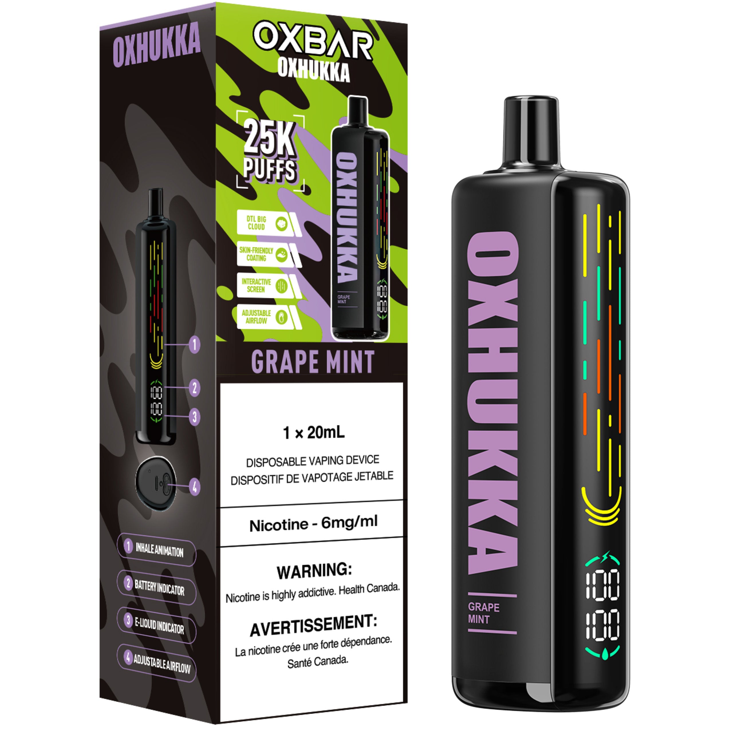 oxbar oxhukka disposable vape grape mint oxbar oxhukka disposable vape grape mint