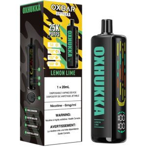 oxbar oxhukka disposable vape lemon lime