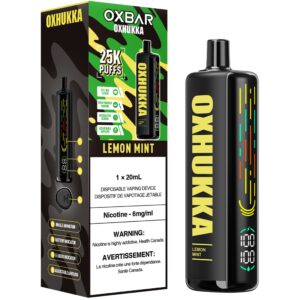 oxbar oxhukka disposable vape lemon mint