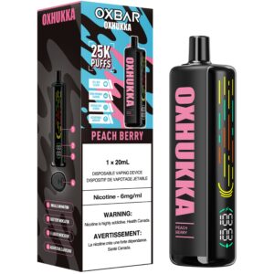 oxbar oxhukka disposable vape peach berry