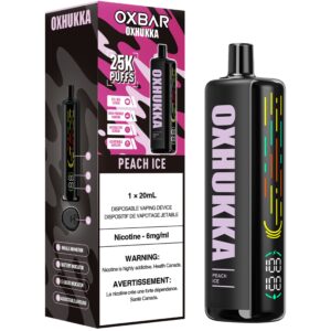 oxbar oxhukka disposable vape peach ice