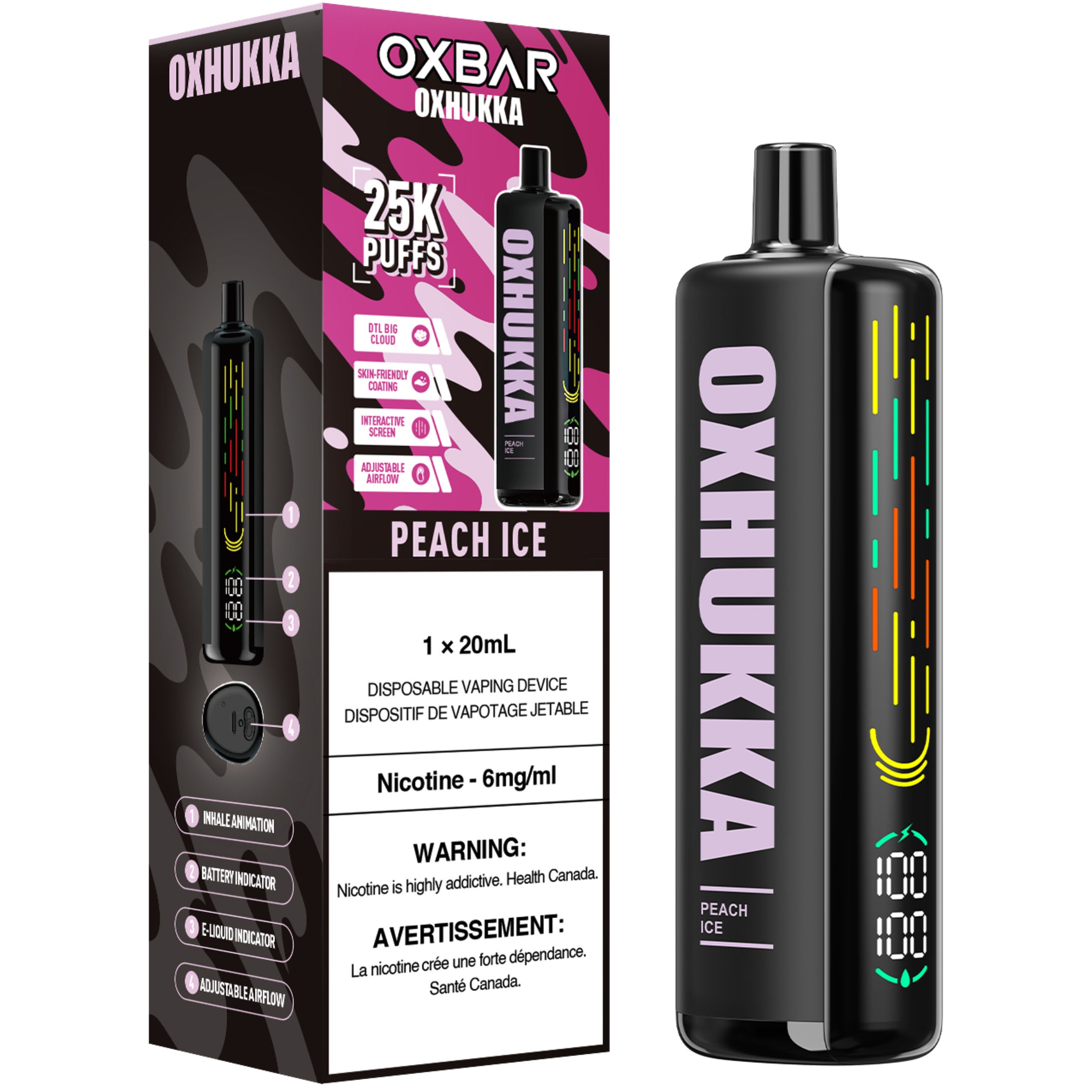 oxbar oxhukka disposable vape peach ice oxbar oxhukka disposable vape peach ice