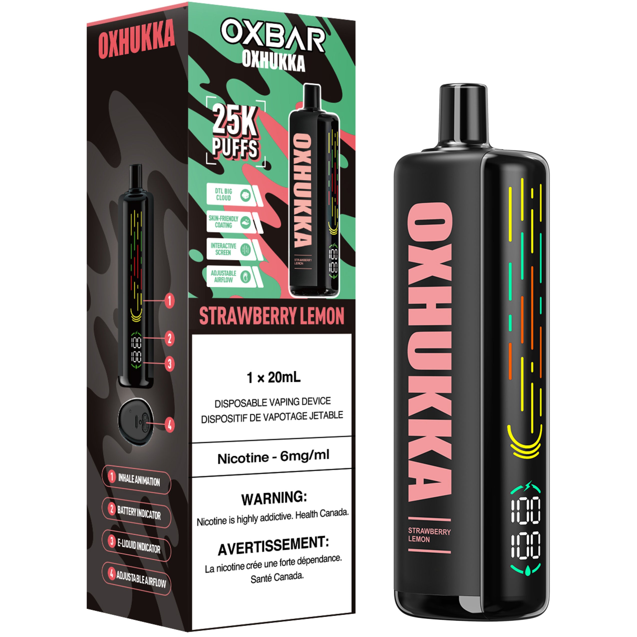 oxbar oxhukka disposable vape strawberry lemon oxbar oxhukka disposable vape strawberry lemon