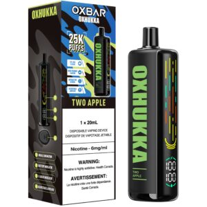 oxbar oxhukka disposable vape two apple