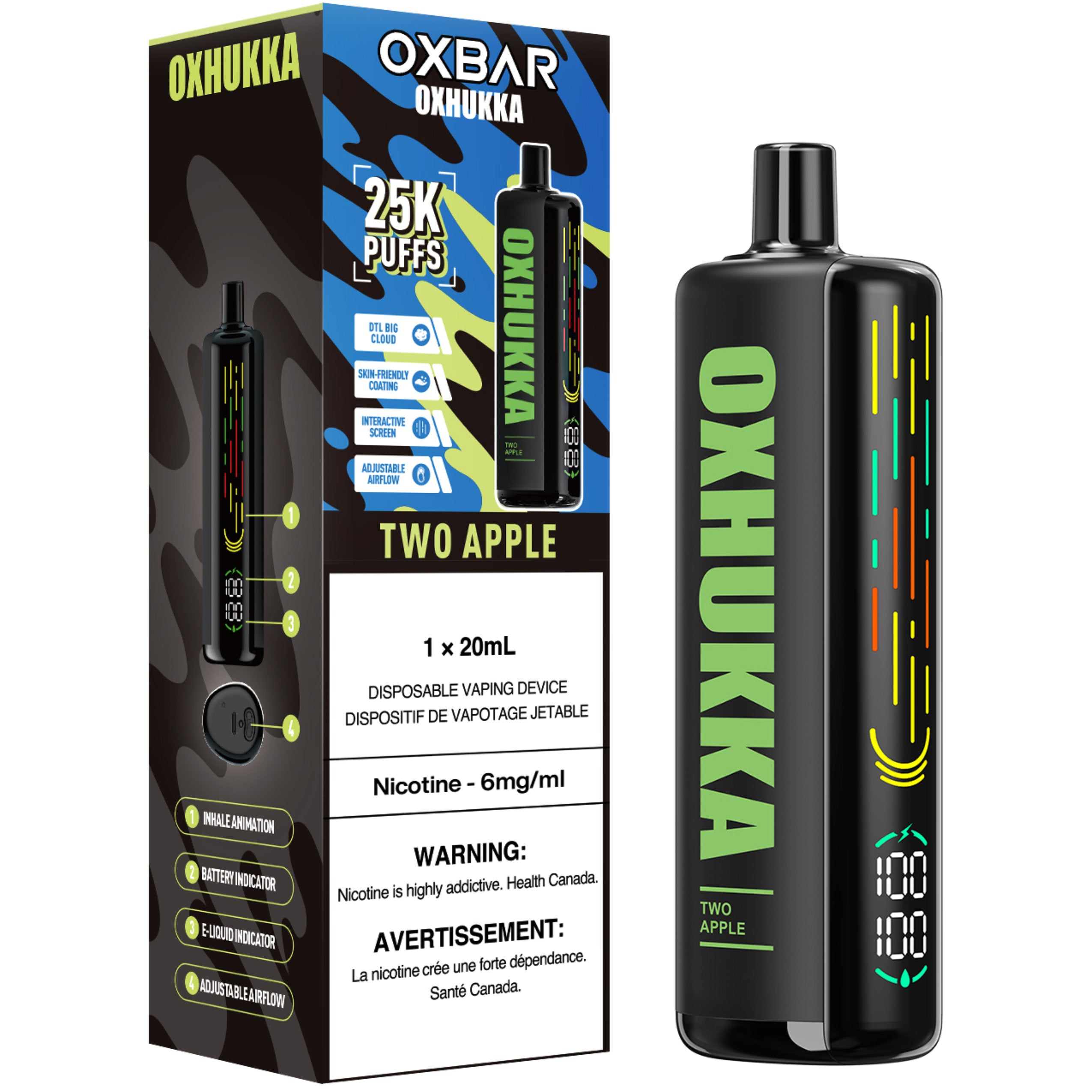 oxbar oxhukka disposable vape two apple oxbar oxhukka disposable vape two apple