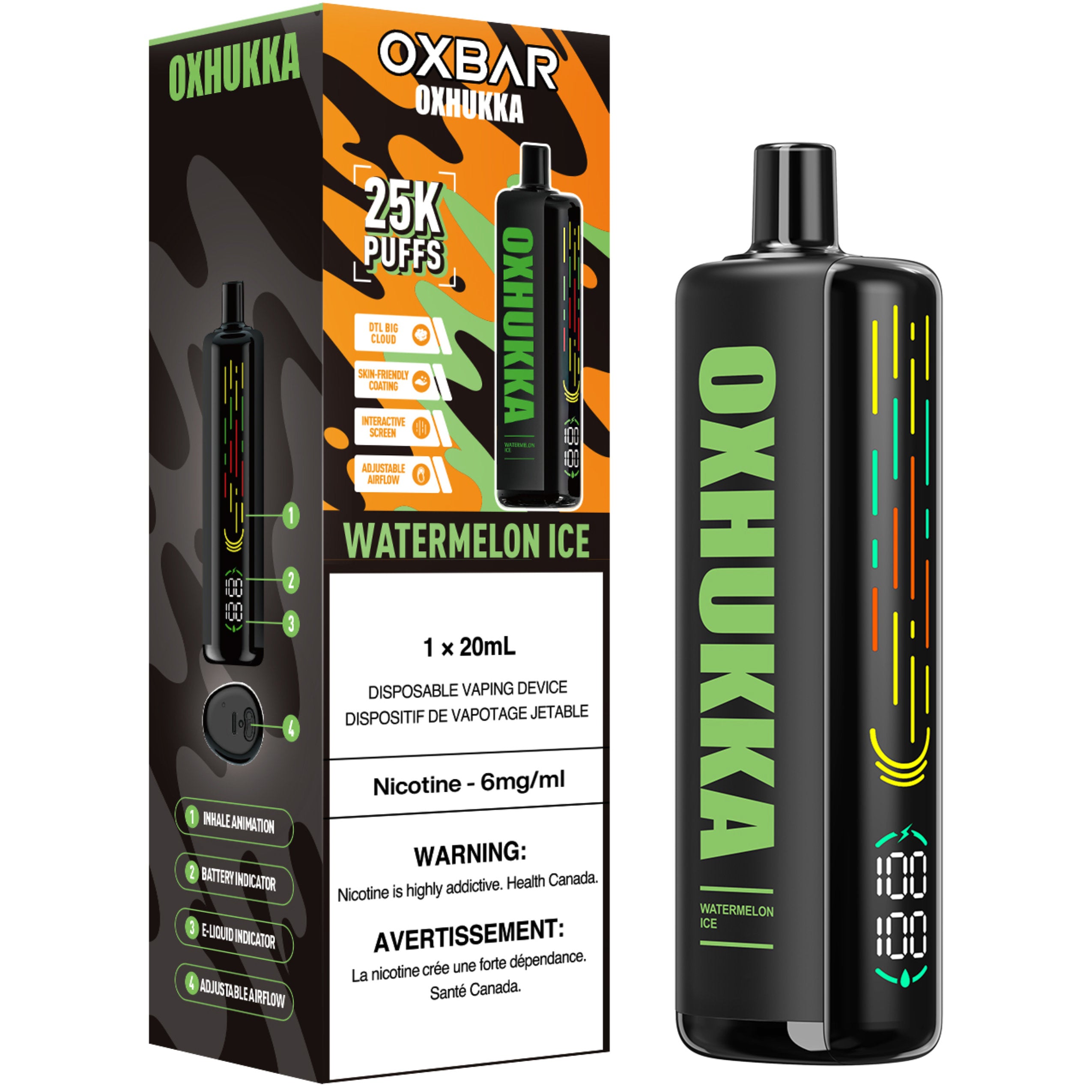oxbar oxhukka disposable vape watermelon ice oxbar oxhukka disposable vape watermelon ice