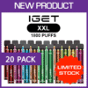 IGET XXL – 1800 PUFFS – 20 PACK import placeholder for 69470