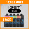 5 PACK – IGET ONE – 12000 PUFFS import placeholder for 81486