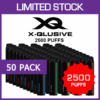 X-QLUSIVE – 2500 PUFFS – 50 PACK import placeholder for 70428